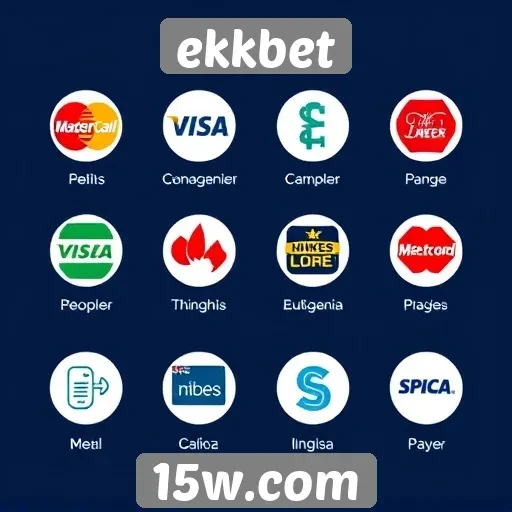 Variados métodos de pagamento disponíveis no ekkbet